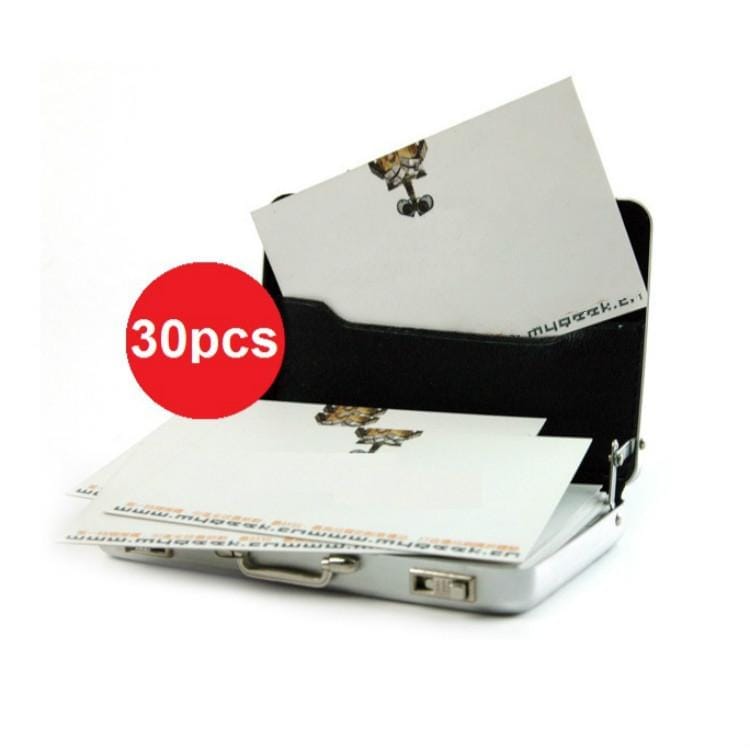 Aluminum Storage Box Business Card Holder Credit Card Bank Card Storage Box (Silver)