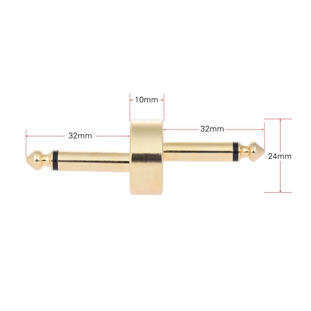 2 Pack 1/4 Inch 6.35mm Z Type Guitar Effect Pedal Coupler