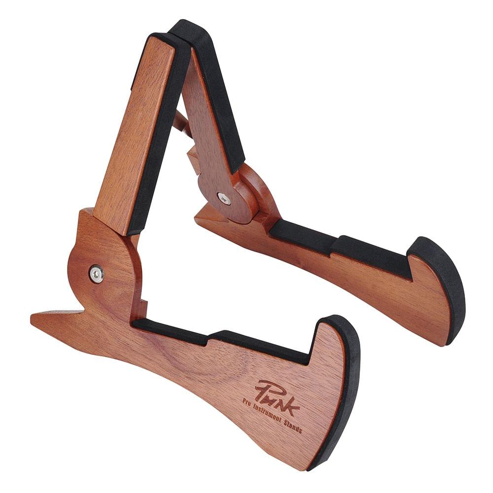 Universal Foldable Guitar Stand Holder Mahogany Solid Wood