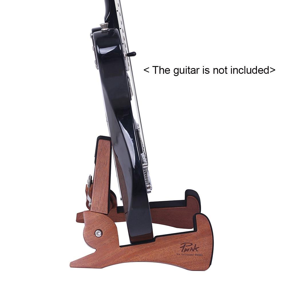 Universal Foldable Guitar Stand Holder Mahogany Solid Wood