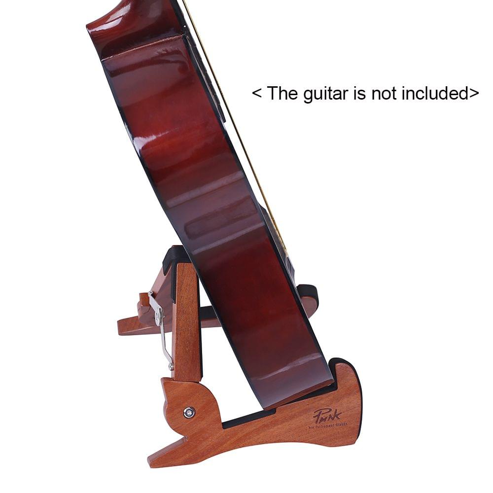 Universal Foldable Guitar Stand Holder Mahogany Solid Wood