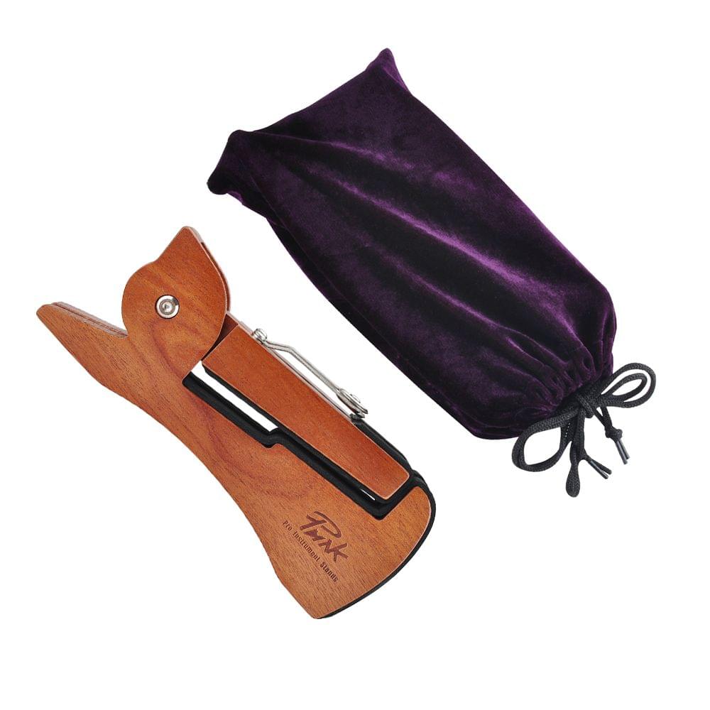 Universal Foldable Guitar Stand Holder Mahogany Solid Wood