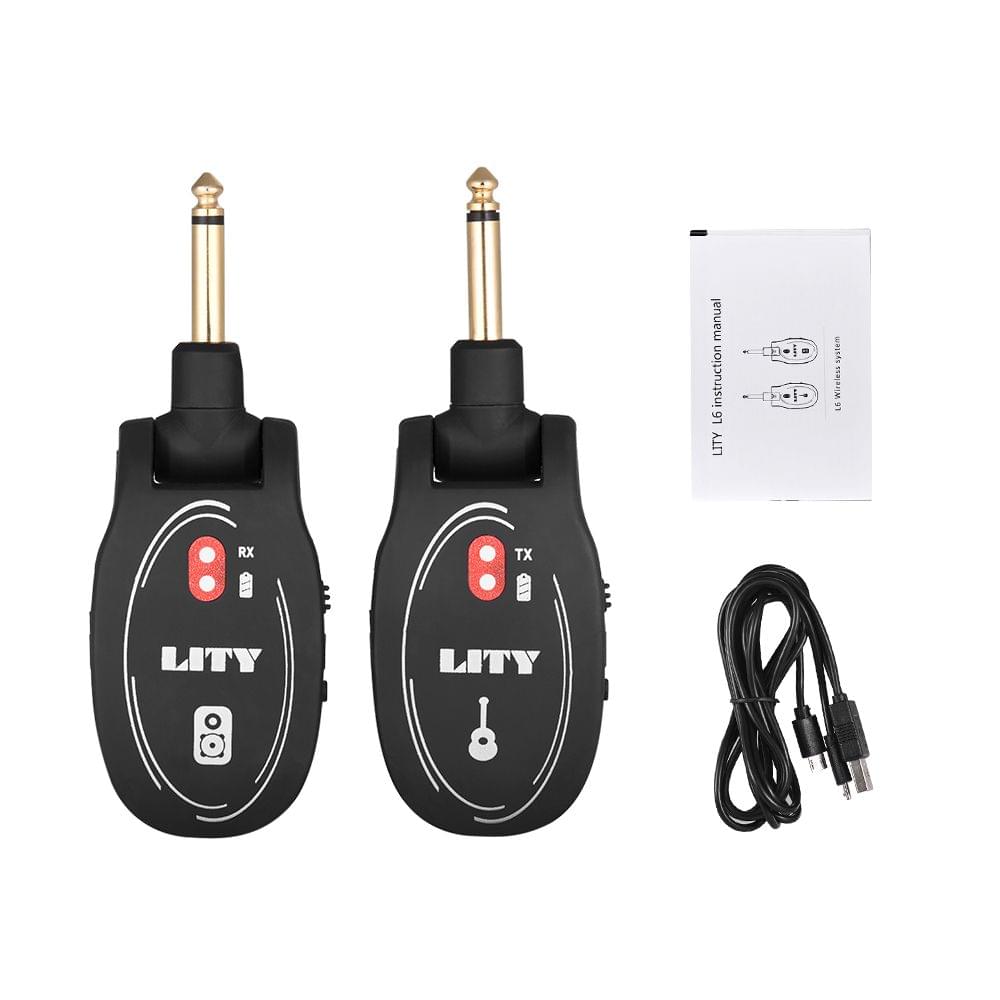 Portable UHF Wireless Guitar Transmitter and Receiver Set
