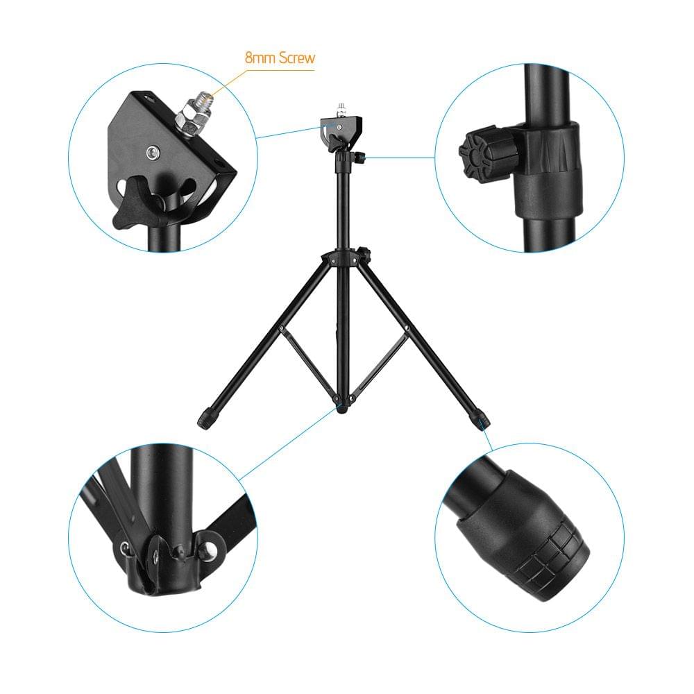 Drum Pad Metal Stand 8mm Screw Connector 46cm-79cm