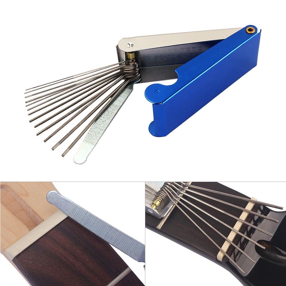 Guitar File Set Luthier Tools Box 13 Needle Files 1 Flat