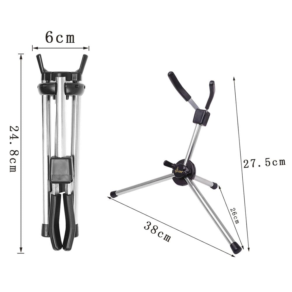 Foldable Saxophone Stand Portable Alto Sax Metal Floor Stand