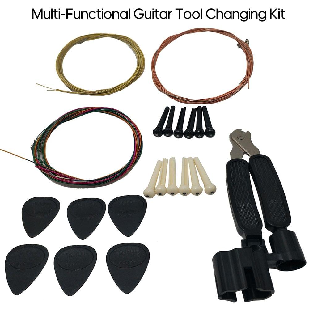 Guitar Tool Changing Kit Acoustic Guitar Strings + Guitar