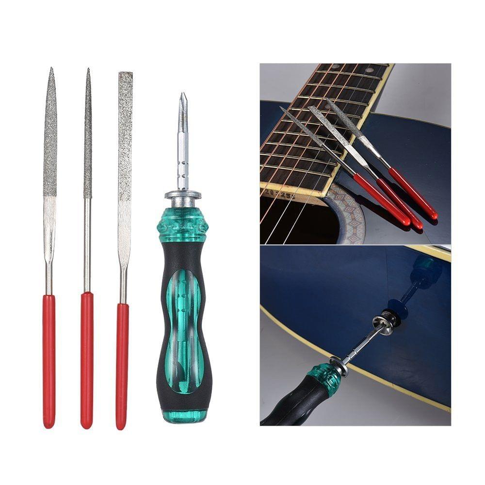 11Pcs Guitar Tool Kit Professional Repairing Maintenance - 11Pcs