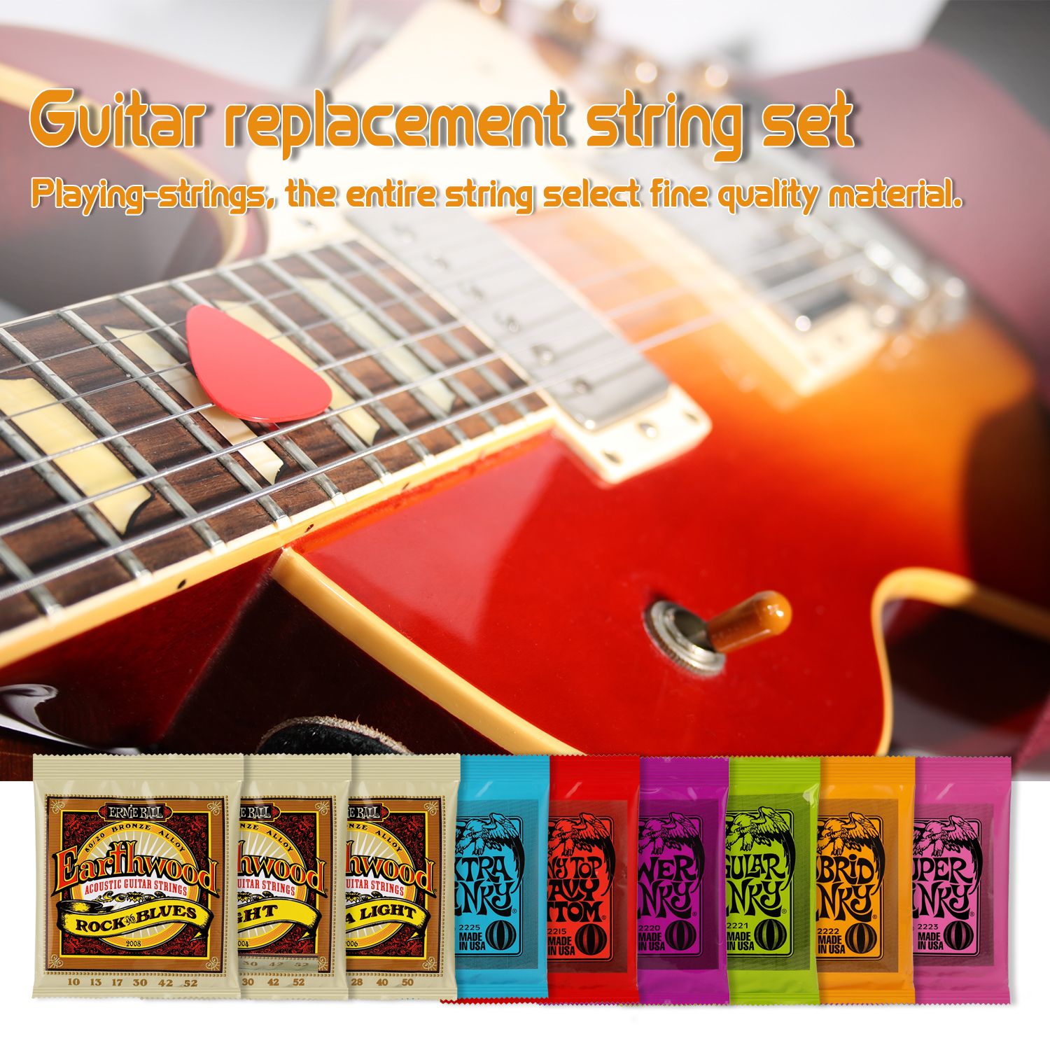 Guitar Replacement Strings Kit Proffessional Acoustic Guitar - 2006