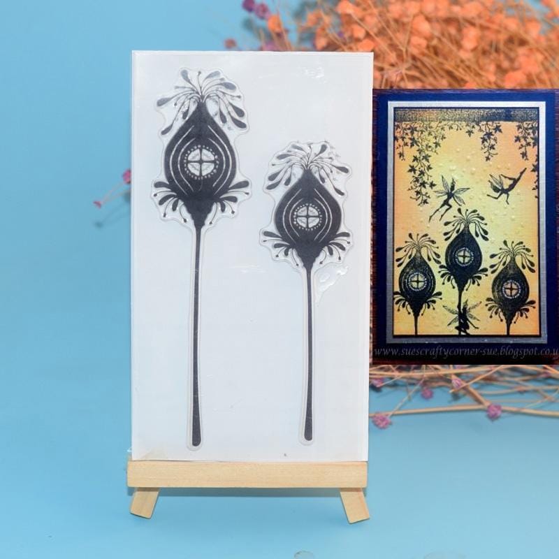 Creative Retro Hand Account Transparent Seal DIY Student Manual Decoration Material, Style:Plant House