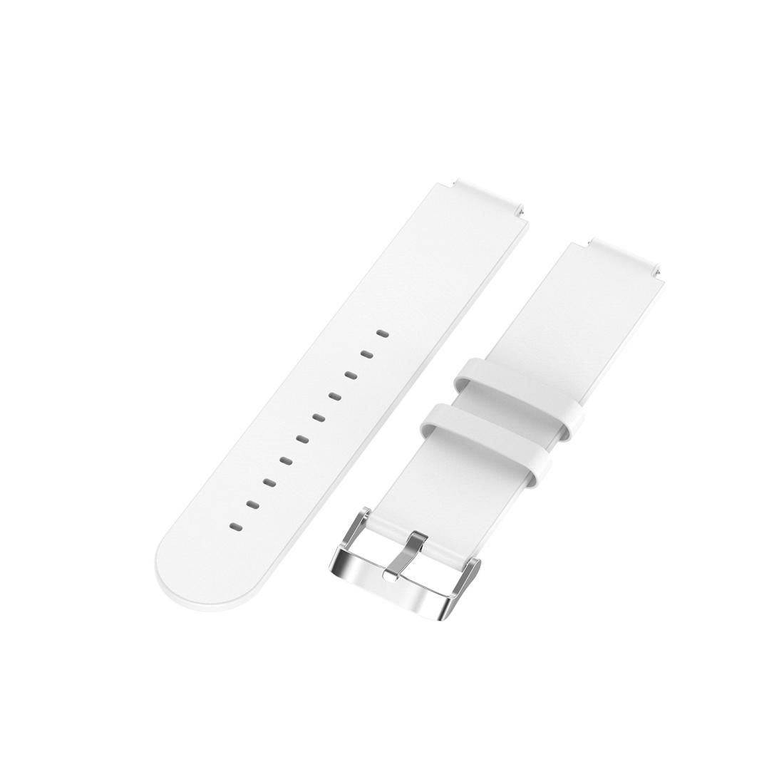 For Huami Amazfit Leather watch Strap (White)