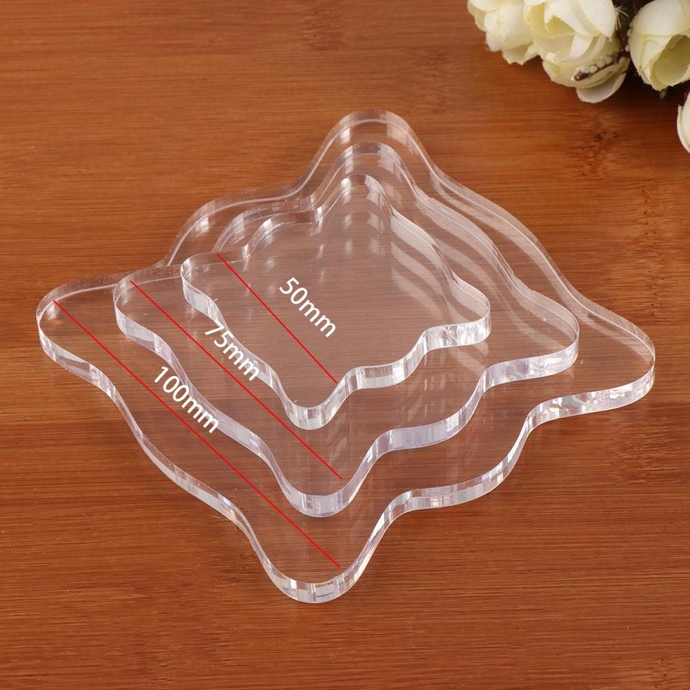 Acrylic Transparent Seal Scrapbook Decoration Tool Handle Base