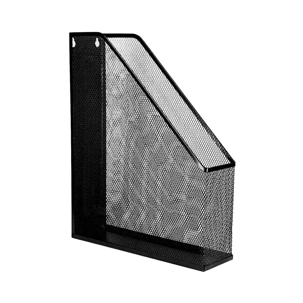 2 PCS Black Iron Mesh Metal File Single Column A4 Wire Mesh File Frame Simple Creative File Basket (Black)