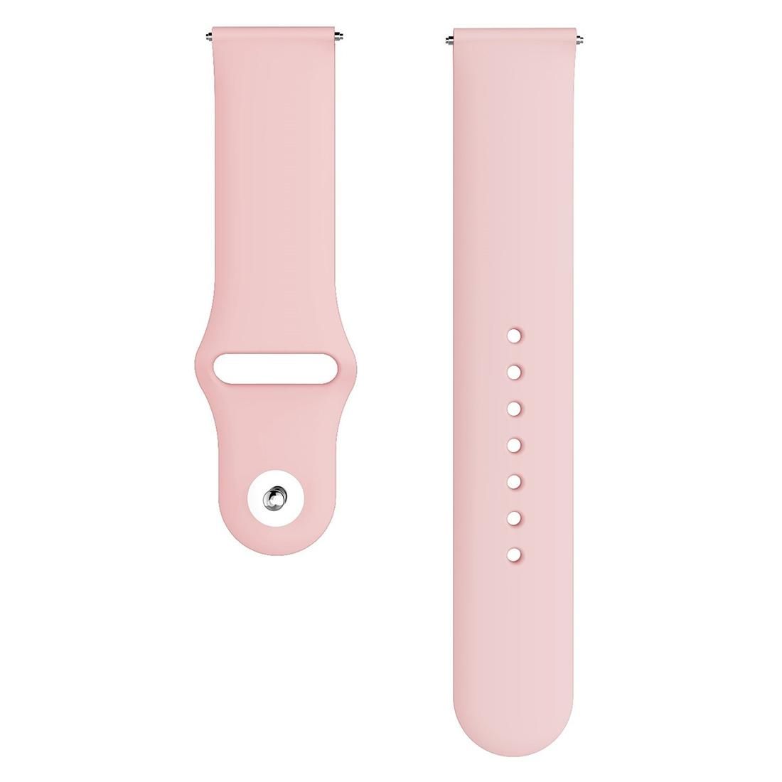 For Samsung Galaxy Watch Active2 Bluetooth Version 40mm Smart Watch Solid Color Silicone Wrist Strap Watchband, Size:S (White)