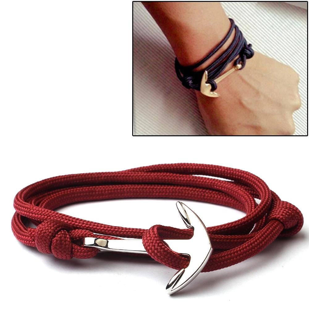 Alloy Anchor Charm Multilayer Leather Friendship Bracelets (Style3)