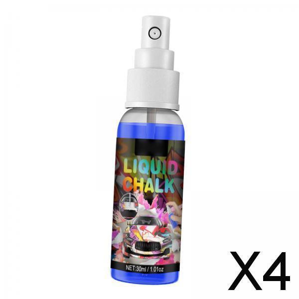 4xGraffiti Chalk Spray Paint Painting Washable for Concrete DIY Drawing Blue
