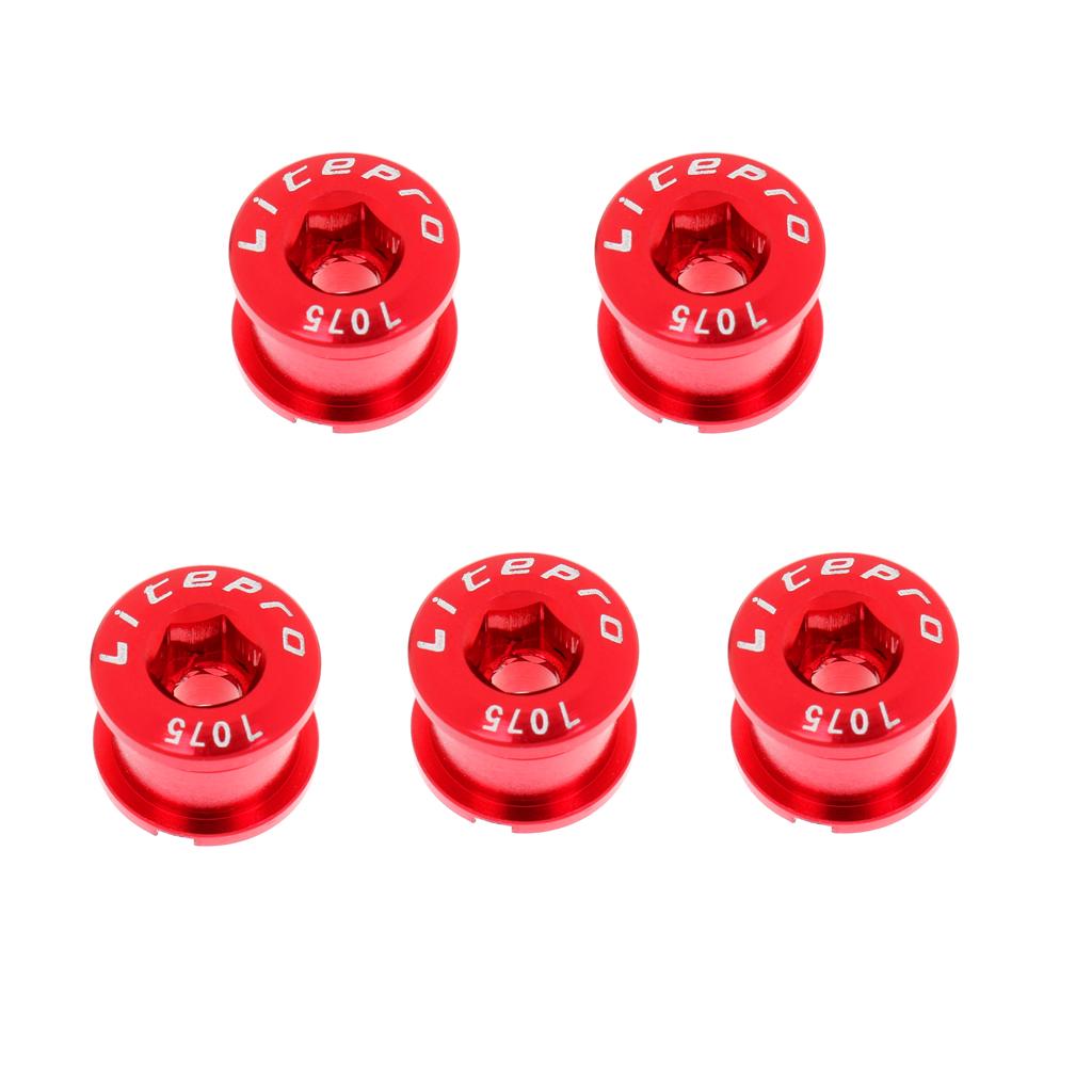 5Pcs Alloy Bike Chainwheel Bolt Bicycle Single Chain Wheel Crank Arm Screw