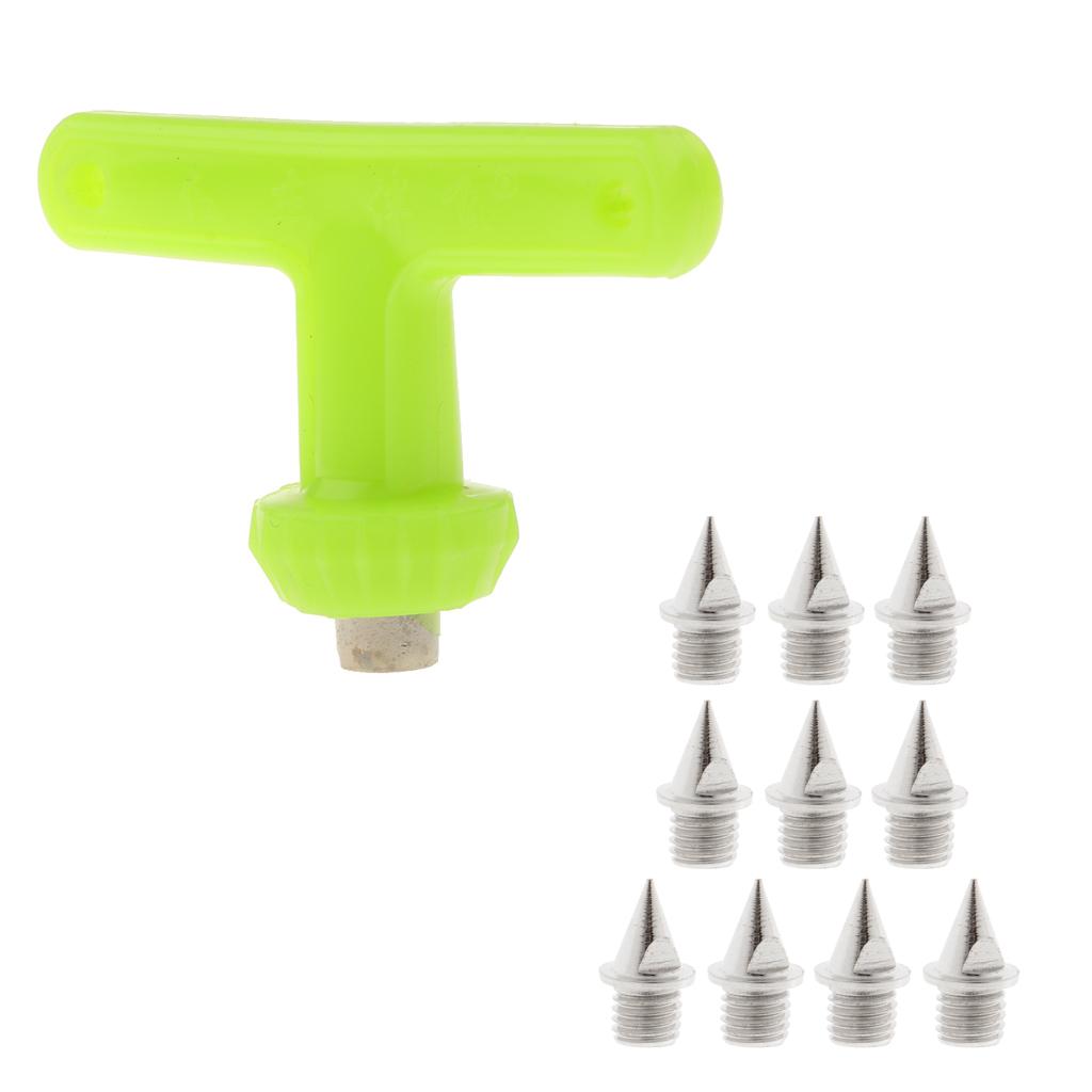 10pcs Steel Replacement Track and Cross Country Spikes with T Handle Wrench
