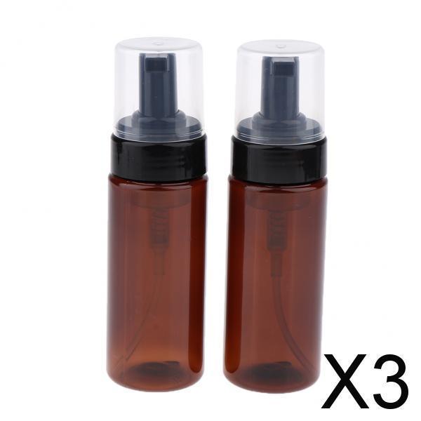 3x2pcs Foaming Soap Dispenser Pump Bottle Makeup Cosmetic Bottles 150ml Brown