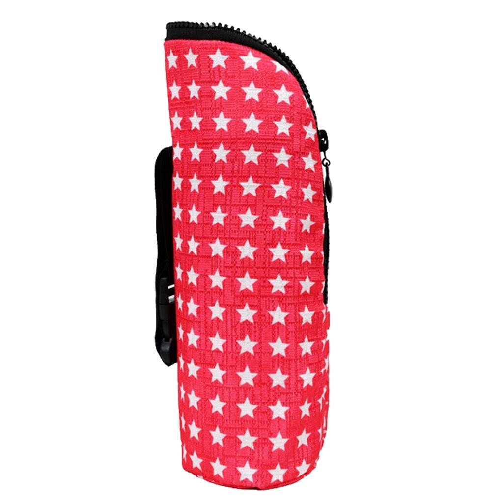 Baby Thermal Feeding Insulation Bottle Tote Stroller Hang Bags Red Star