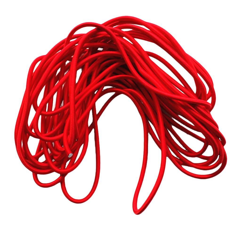 5mm Red Elastic Rubber Bungee Rope Shock Cord Tie Down Boats Trailers 20m