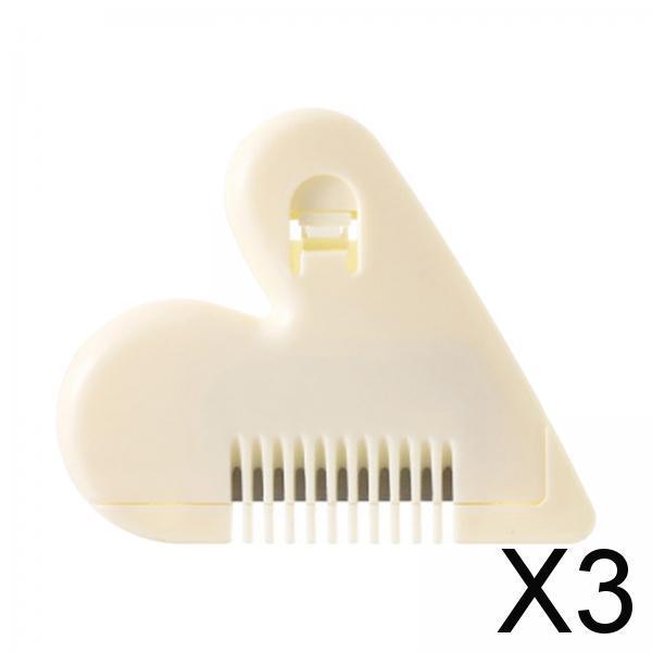 3xManual Hair Bangs Trimmer Cute Design Love Heart Shape Mini Hair Cutter Comb