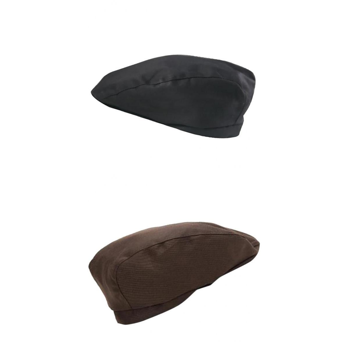 Chef Hat Catering Baker Cook Duckbill Beret Golf Cap Black Brown