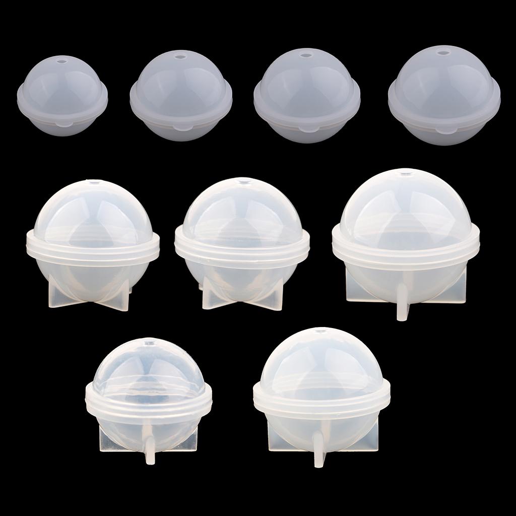 9 Sizes DIY Sphere Ball Silicone Mold Mould for Resin Casting Jewelry Making