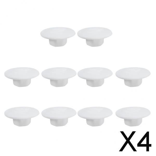 4x10pcs Hex Socket Allen Bolt Screw Hexagon Head Cover Cap Protector M5 White