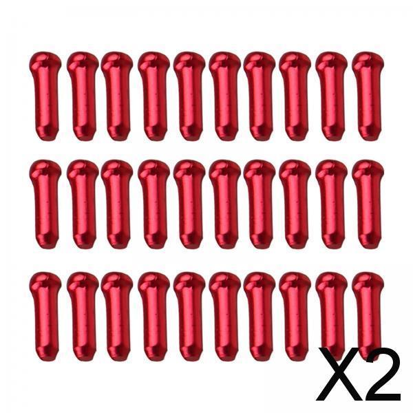 2x30x Bike Cable End Caps Bike Cable Caps for Cycling Mountain Road Bike Red