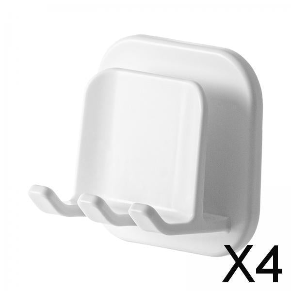 4xHanging Organizer Durable Self Adhesive Paste Hook for Kitchen Home Restroom