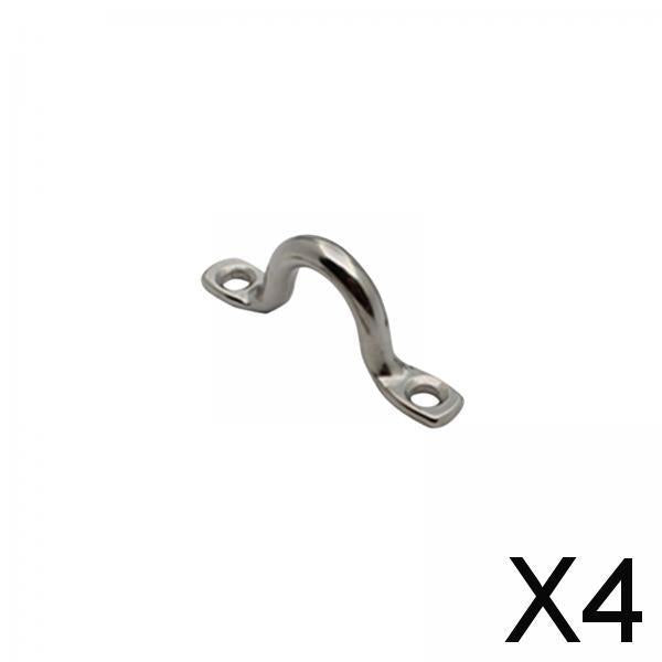 4xBoat Top Pad Eye Stainless Steel Bungee Deck Loops Tie Down for Boats Kayaks 6MM