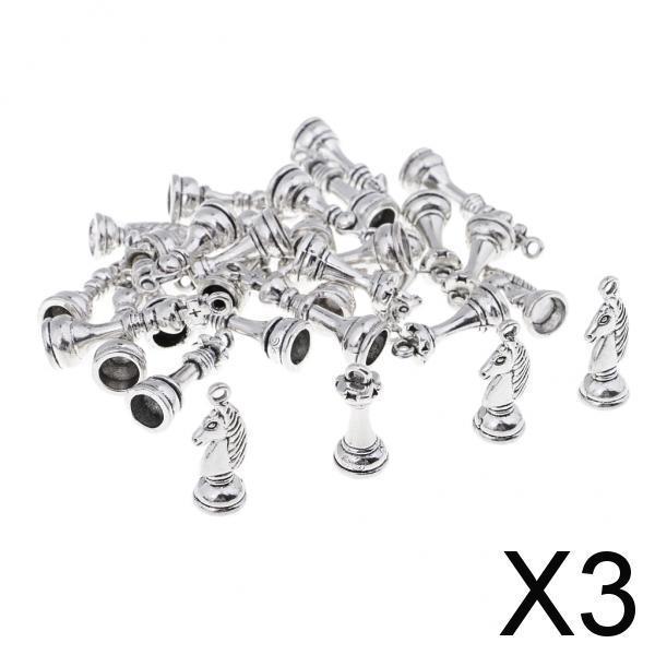 3x30Pieces Charms DIY Jewelry Making Accessory Draughts Pendents for Earings