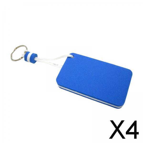 4xFloating Keychain Pendant Buoyant Key Chain for Outdoor Water Sports Sailing Blue