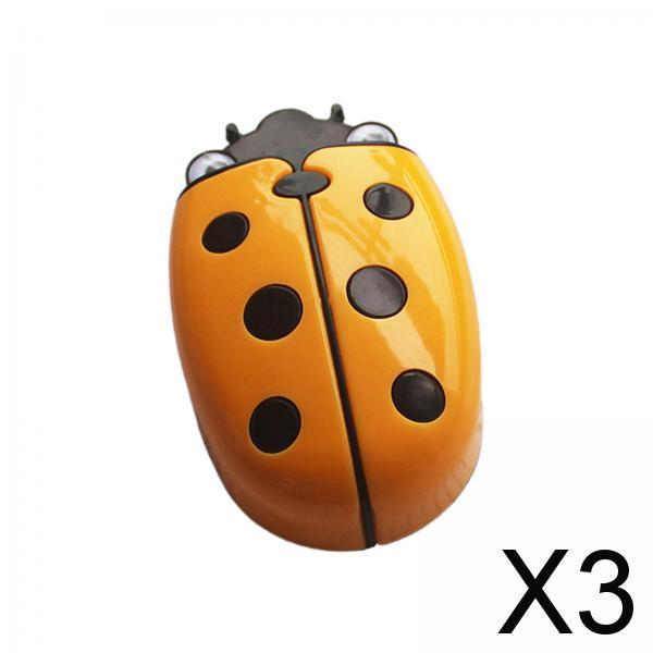 3xMagnetic Dry Erase Marker Holder with Ladybug Shape 2in1 for Workshop Office Yellow