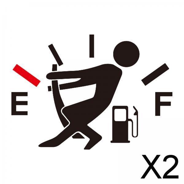 2xFunny Car Stickers Car Fuel Tank Cap Stickers for Cars Decoration Black 
