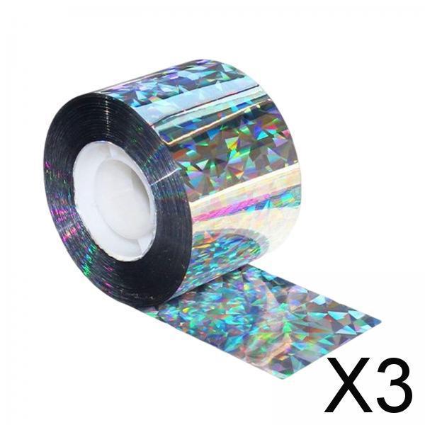 3xBird Scare Tape Keep Reflective Flashing Double Sided for Garden Outdoor 80cm