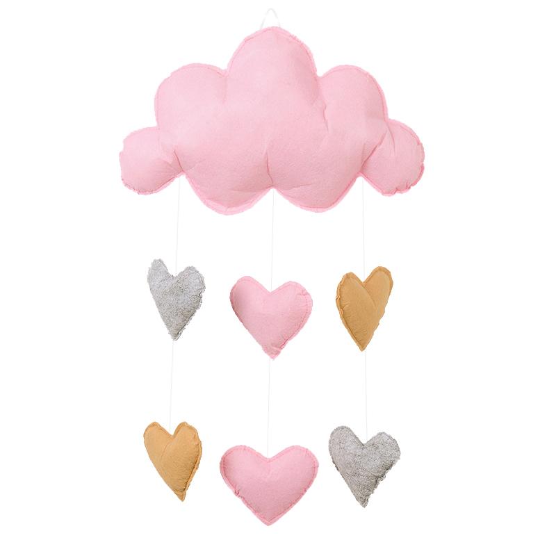 Love Heart Star Baby Nursery Mobile Wall Hanging Decor Love Heart Pink