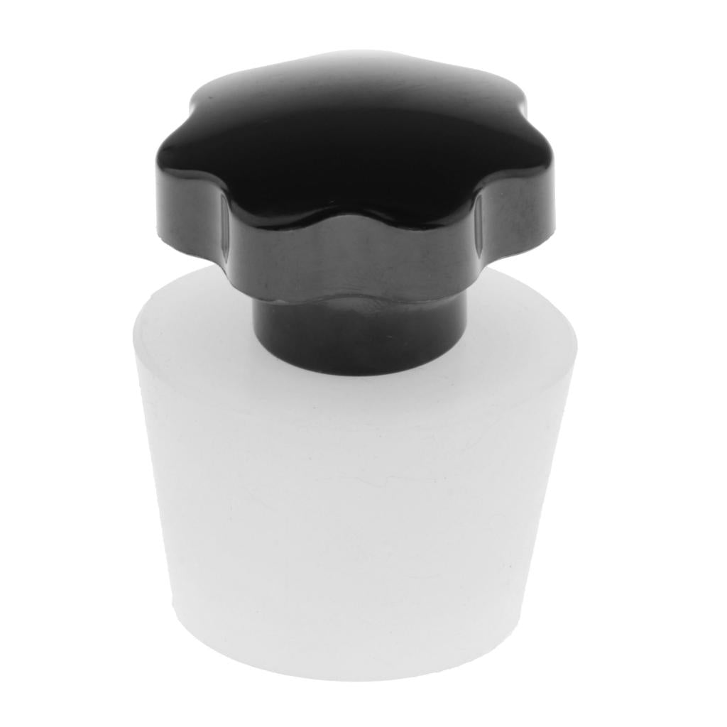 Silicone plug with handle for pipe sealing w/ Black Bakelite handle 12