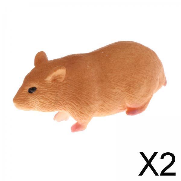 2xAnimal Model Figure Toy Realistic Animal Figurines Home Decor 5.6x2x2.5cm