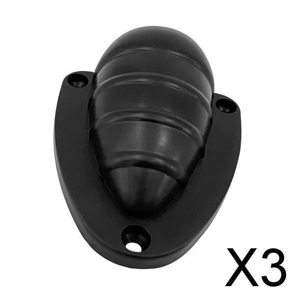 3xClam Shell Vent Cap Easy Installation for Van Yacht Outdoor Application black 56x60MM