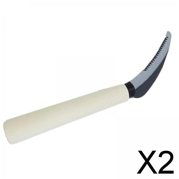 2xGrass Weeding Knife Stainless Steel Weeding Sickle for Terrace Lawn Driveway