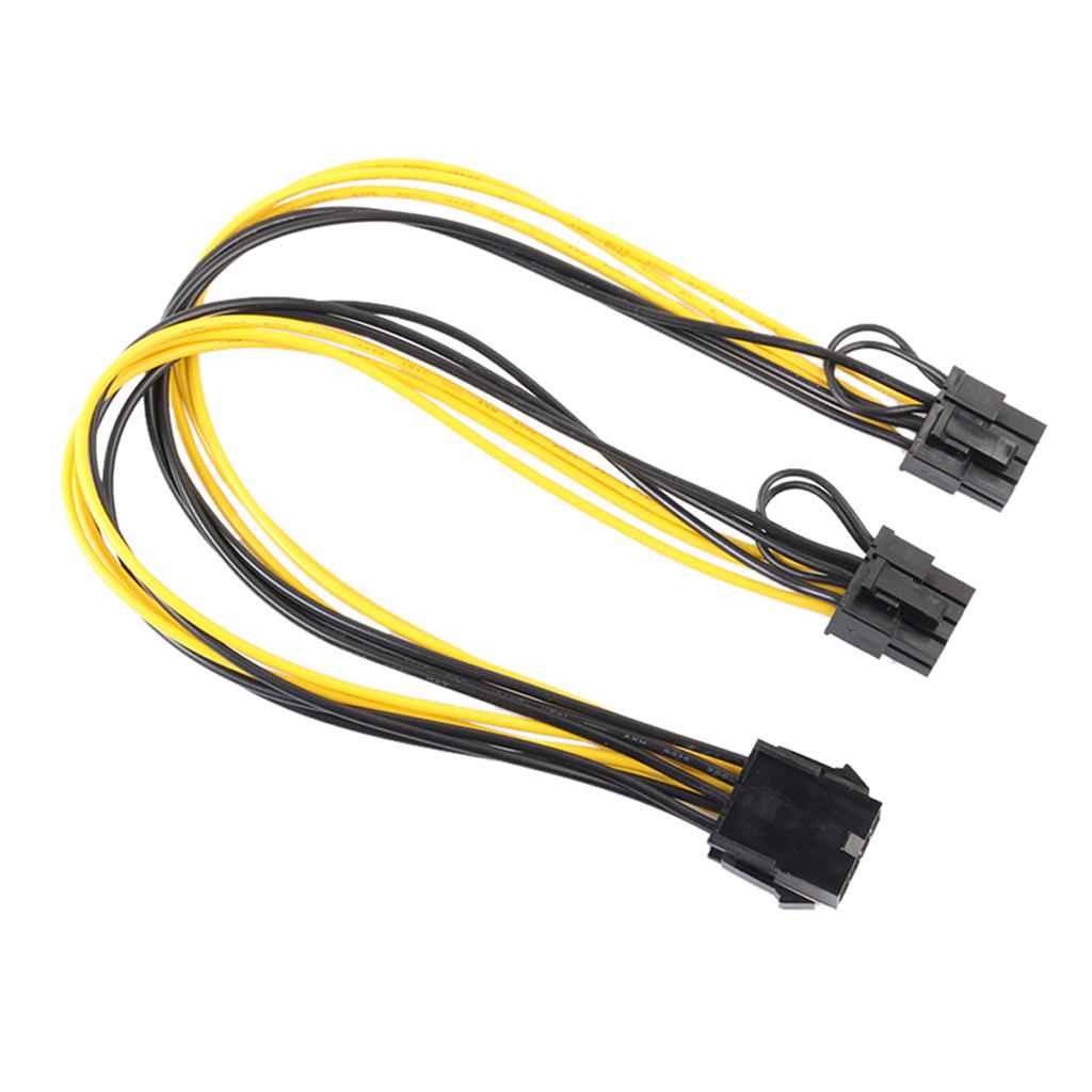 18AWG PCI-E 8pin to Dual 8-pin Y-Splitter Extension Cable Connector for Computer PC