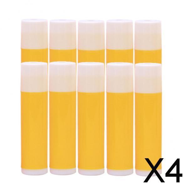 4x10x 5G Empty Lipstick Tubes Refillable Lip Gloss Balm Bottles Vials Yellow