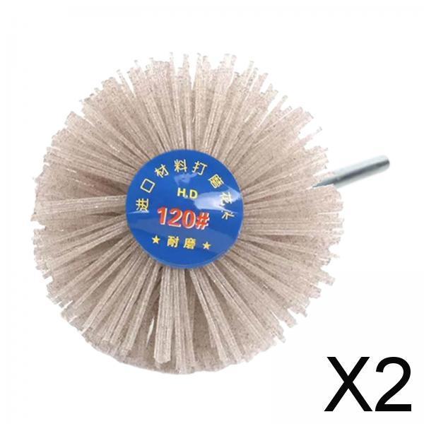 2xGrinding Nylon Wheel Brush Wire Brush Wheel Cup Brush for Polishing 120 Grit