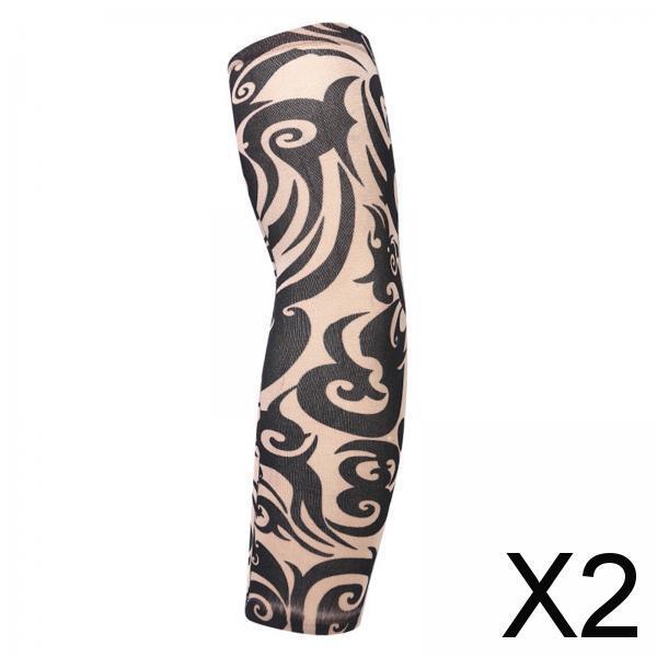 2xUnisex Cooling Arm Sleeves Tattoo Cover up for Walking Basketball Tennis S