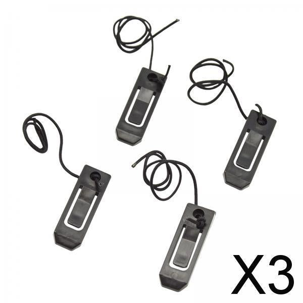 3x4Pcs Surfing Watershed Fish Fin Clip Buckle Parts for Water Ski Board