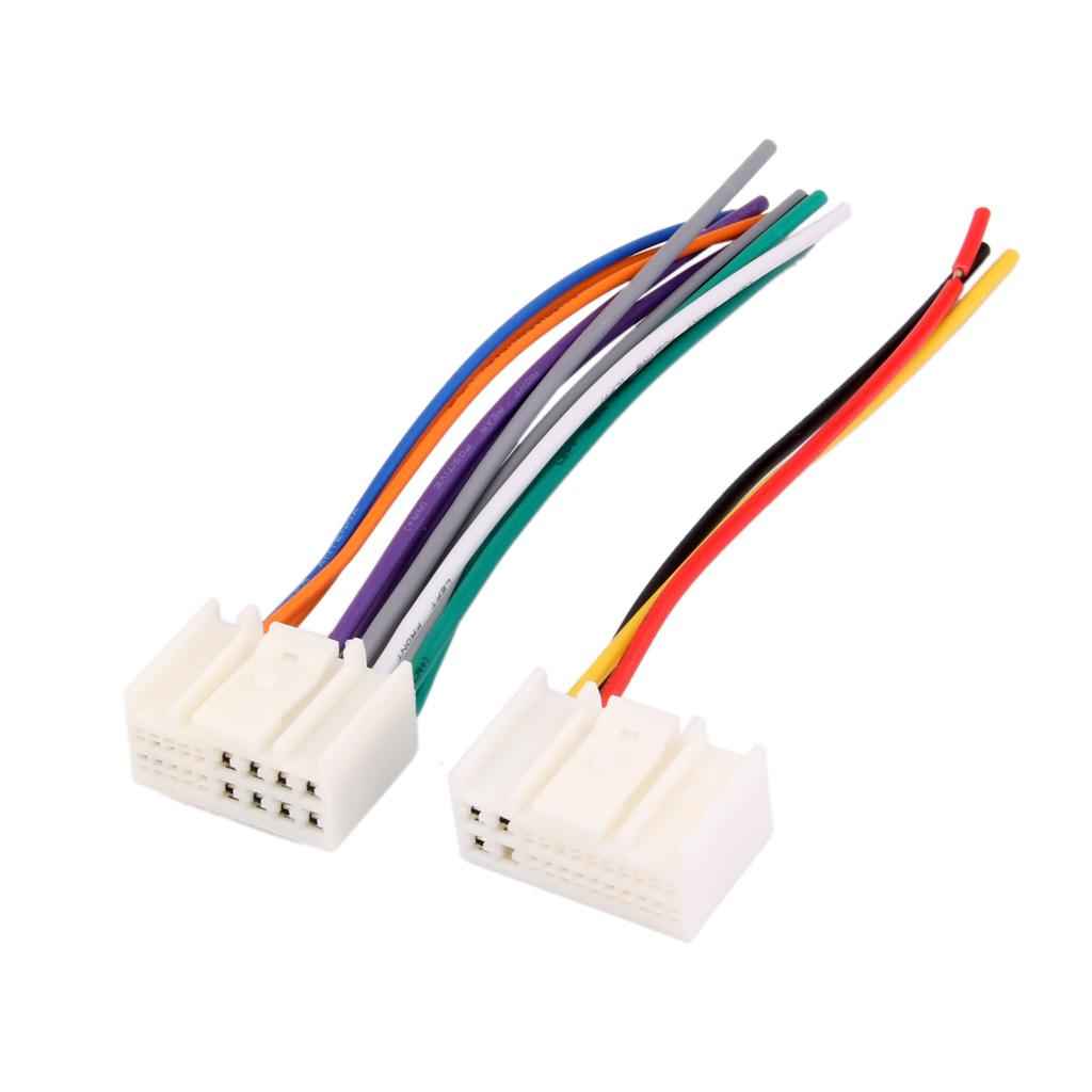 2 Car Radio CD/DVD Stereo Wiring Harness Adapter For Hyundai IX35/ KIA k2