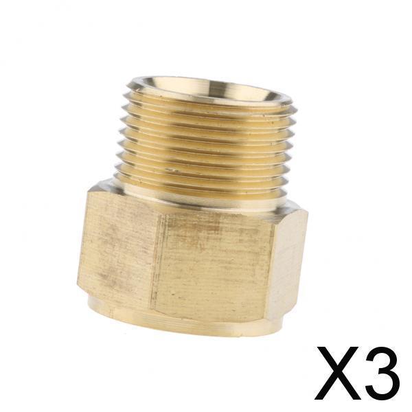 3xPressure Washer Washing 22mm Female to 22mm Male Brass Connector Adaptor