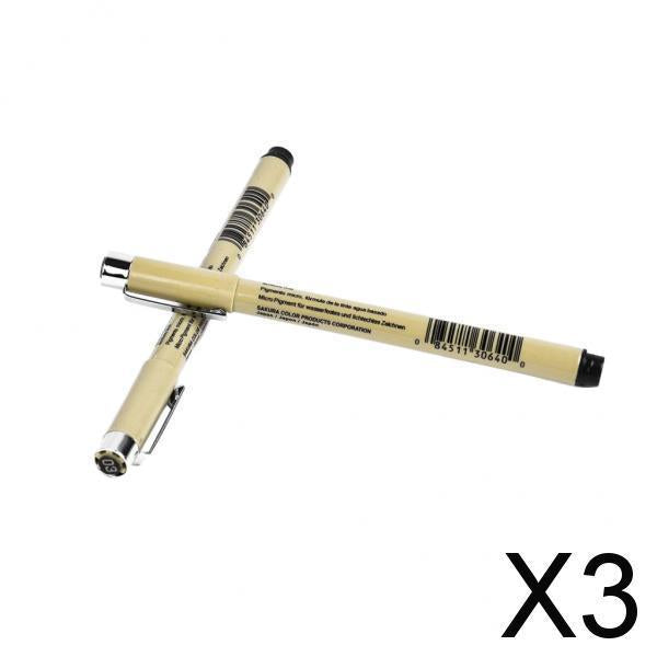 3x2Pack of Graphic Thin Line Drawing Pen for Pen Paint Connection Line 0.35mm